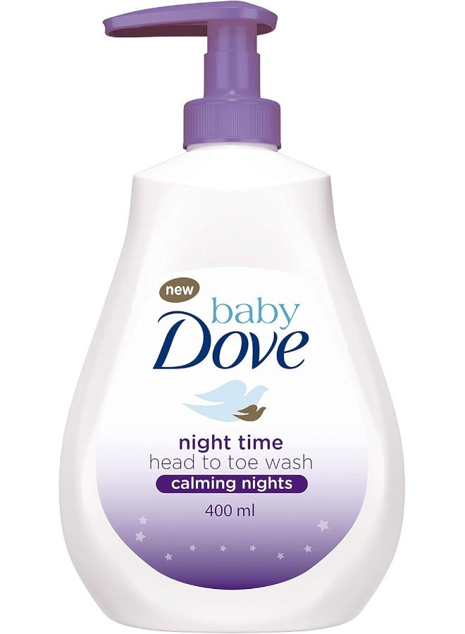 Baby Dove Baby Dove Calming Moisture Sensitive Skin Night Time Wash, 3 Pack Hypoallergenic and Tear-Free Bath Wash, Scented, Suitable for Newborns, 400 ml (3x 13.52 oz)  - Image 3