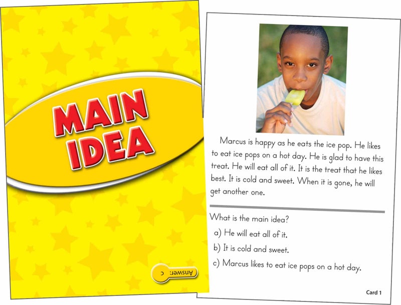 Edupress Reading Comprehension Practice Cards, Main Idea, Yellow Level (EP62995),Medium - Image 2