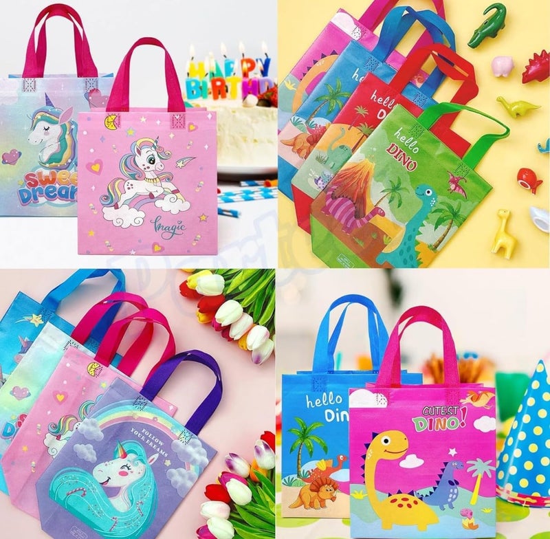 VRB Dec 12pcs Return Gift Bags For Kids,return gift bags for kids birthday & used for gifts for 6-12 For Age 8 12 3 4 5. (Multicolor) (12 Pcs Dino Theme Bag) - Image 3