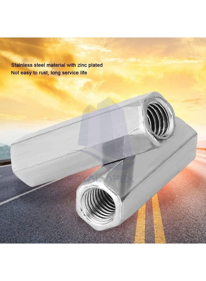 Royal Apex 5 Pcs Stainless Steel Threaded Rod Connector Long Nuts Hexagonal Sleeve Coupling Fasteners For Fitting Bolts Studs Screws Etc.  - Image 3