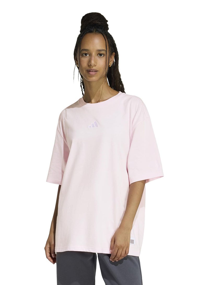 Adidas Mini Embroidery Oversized Graphic T-Shirt - Image 1