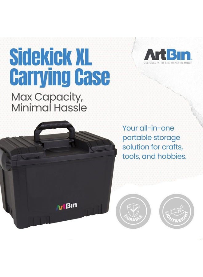 ArtBin 6917AB Sidekick XL Carrying Case, Portable Art & Craft Organizer with Handle, [1] Plastic Storage Case, Black - Image 2