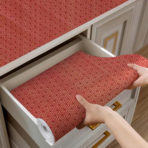 Vocal Store Anti-Slip Kitchen Cabinet Drawer Shelf Mat Liner Sheets Textured Multipurpose 5 Meter Roll, Orange - CDOJ11-P30-5M - Image 2