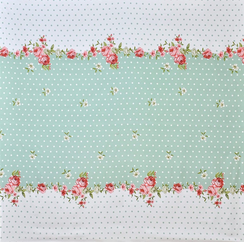 SpangleHomes XL 100% Glace Cotton Diwan Set Soft Cotton, 1 (60 X 90 Inches) Bedsheet,5 (16x 16 inches) Cushion Covers and 2 Booster Covers (8 PCS Set) - Green Center Flower - Image 3