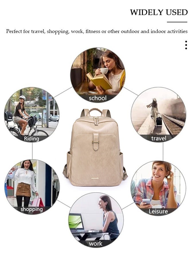 DUNISO Women Backpack Purse, Anti Theft Backpack for Woman, Fashion Waterproof PU Leather Travel Backpack for Ladies, Lightweight Daily Backpack Shoulder Bag Handbag Anti-theft Casual  Daypack - Image 3