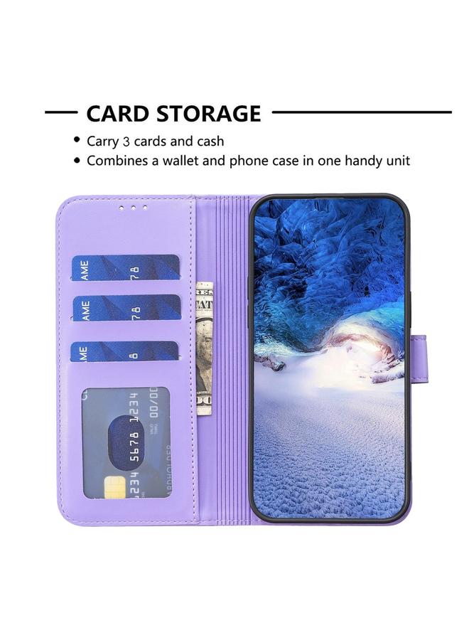 Zaboon Case For iPhone 12 / 12 Pro Four-leaf Embossed Leather Phone Case - Image 4