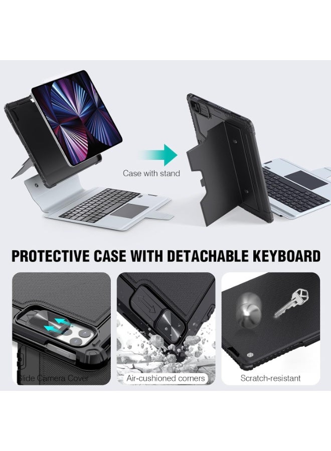 نيلكين جراب لوحة مفاتيح Nillkin iPad لجهاز iPad Air 13 M3 M2 2025 2024 و iPad Pro 12.9 لوحة مفاتيح قابلة للفصل بإضاءة خلفية ولوحة تتبع - Image 3
