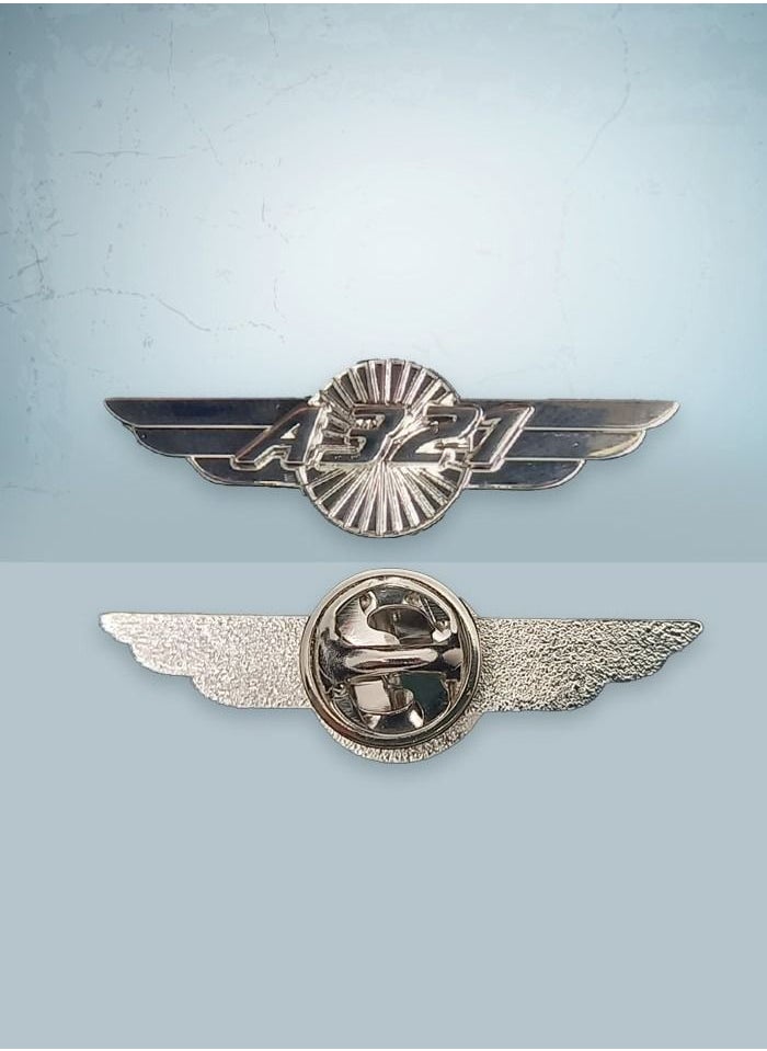 Fighter Gifts - A321 Silver Wings Pin - Image 1