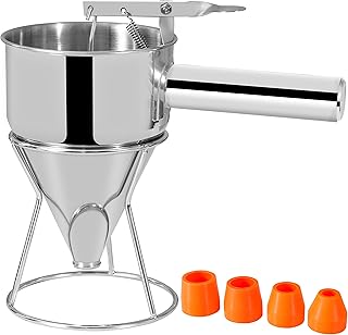 EgieMr EgieMr Pancake Batter Dispenser, Funnel Cake Batter Dispenser Great for Cupcake, Waffle &Takoyaki, Pro Stainless Steel  - Image 1