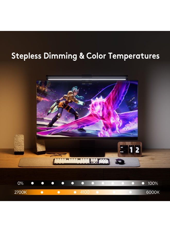 Noorly RGB Monitor Light Bar, Dimmable LED Gaming Screen Light, Eye Care Computer Monitor Lamp for Office Home Gaming Desk, Wire-controlled Screen Monitor Light - Image 5