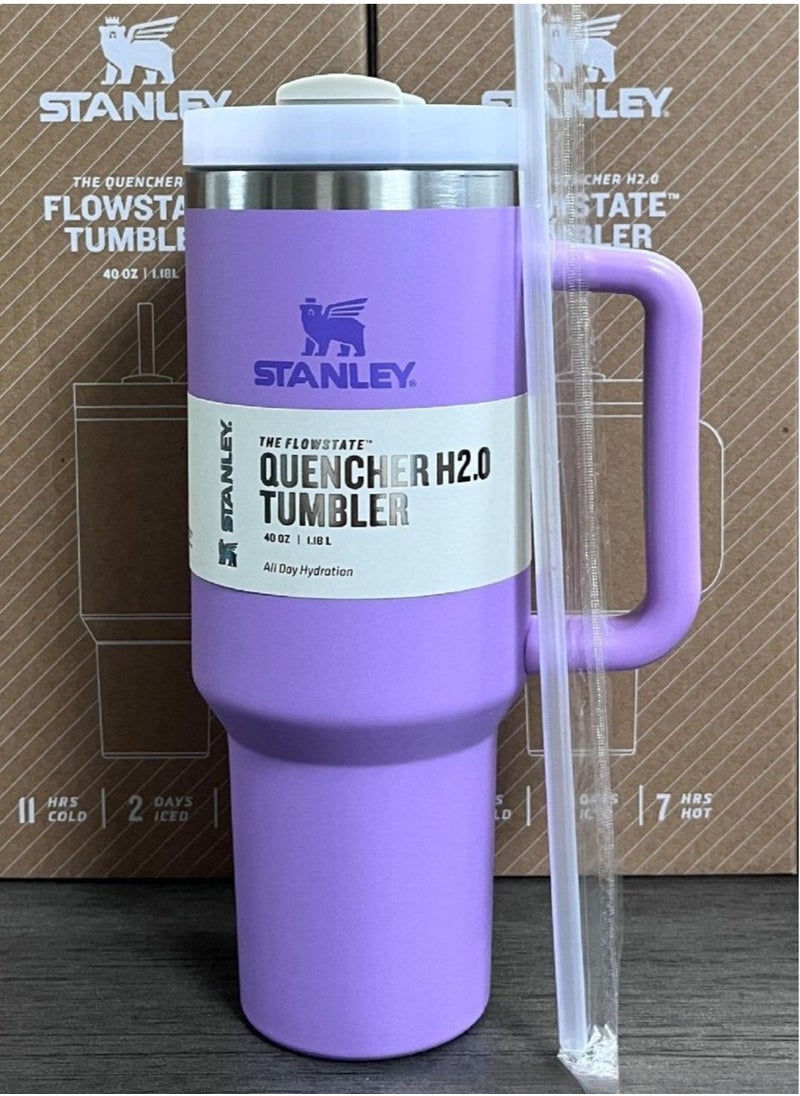 Stanley Stanley Quencher Stainless Steel Vacuum Insulated Tumbler with Lid and Straw for Water, Iced Tea or Coffee, Smoothie and More, 40 oz  - Image 2
