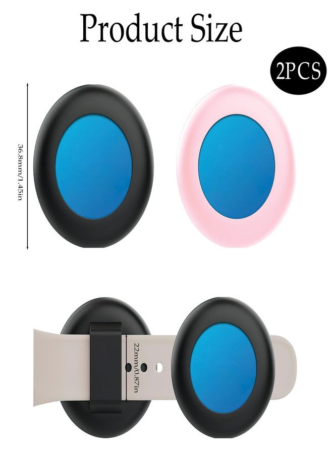 Bmpzery 2pcs Haves Holder Compatible with Princess Cruises Medallion Line in 2024 & 2025, Silicone Ocean Medallion Clip Attachment, Also for Apple Airtag Dog Collar Holder(Black & Pink) - Image 4