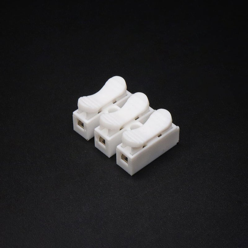 Electronicspices موصل سلك الربيع 3 طرق موصل كابل سريع التوصيل مشبك موصل طرفي لمصابيح LED وغيرها من اتصالات الأسلاك مشبك كابل كهربائي (عبوة من 20) - Image 4