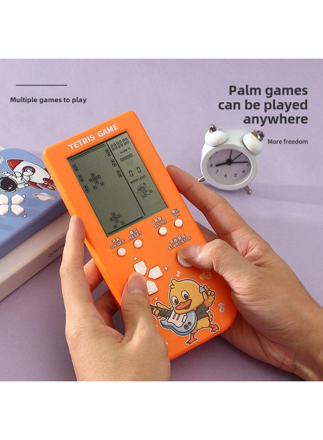 Large Screen Tetris Game Machine Retro Nostalgic Classic Children's Educational Handheld Game Machine Electronic Toys-Color:[rechargeable Model] Classic Large Screen Game Console [space Model] Color Box  - Image 5