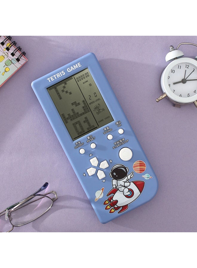 Large Screen Tetris Game Machine Retro Nostalgic Classic Children's Educational Handheld Game Machine Electronic Toys-Color:[rechargeable Model] Classic Large Screen Game Console [space Model] Color Box  - Image 1