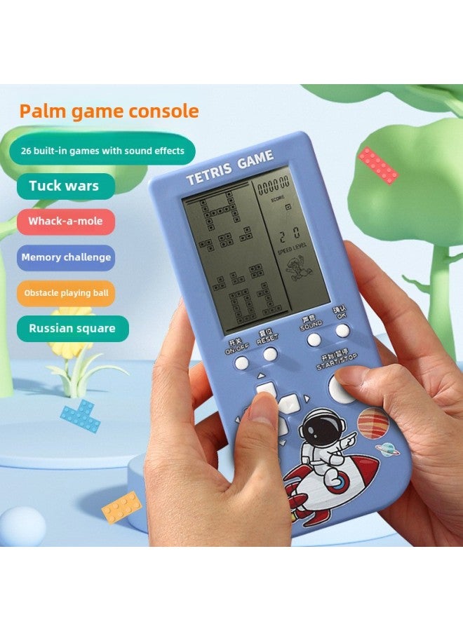 Large Screen Tetris Game Machine Retro Nostalgic Classic Children's Educational Handheld Game Machine Electronic Toys-Color:[rechargeable Model] Classic Large Screen Game Console [space Model] Color Box  - Image 2