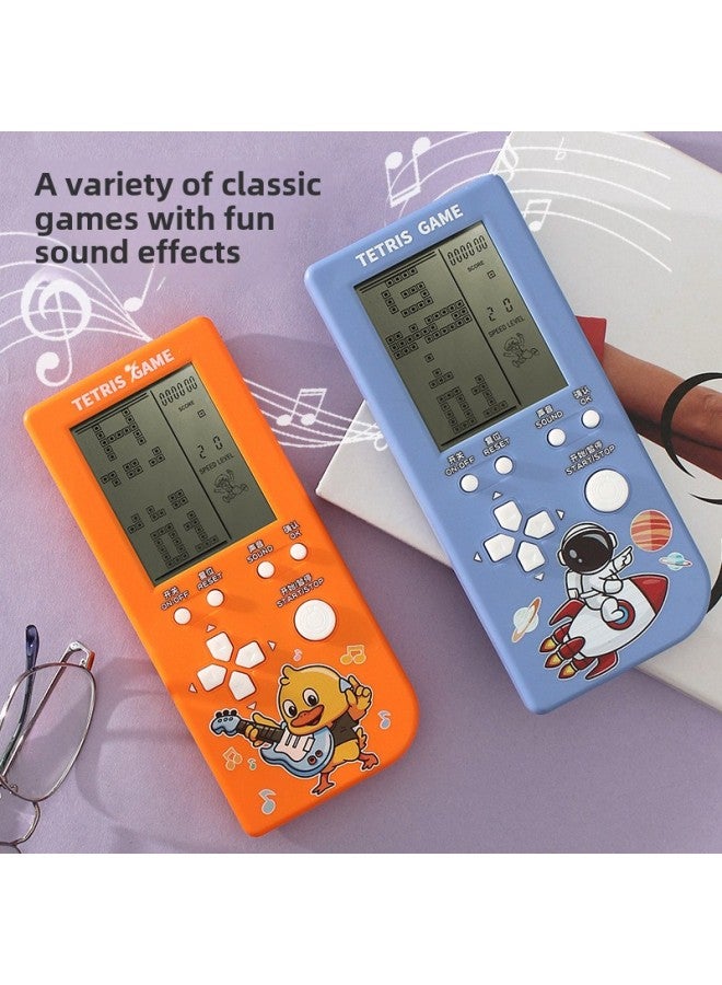 Large Screen Tetris Game Machine Retro Nostalgic Classic Children's Educational Handheld Game Machine Electronic Toys-Color:[rechargeable Model] Classic Large Screen Game Console [space Model] Color Box  - Image 4