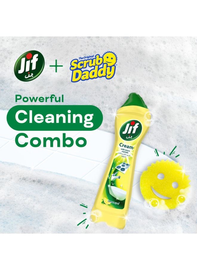 Jif Multipurpose Lemon Cream Cleaner With Free Scrub Daddy Scratch Scrubber 500ml  - Image 3