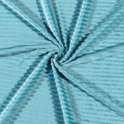 RD TREND 190 GSM Flannel Warm Bedsheets for Winter Single Bed(60x90 Inches) with 1 Pillow Cover Size (18x28 Inches) Color- Aqua - Image 2