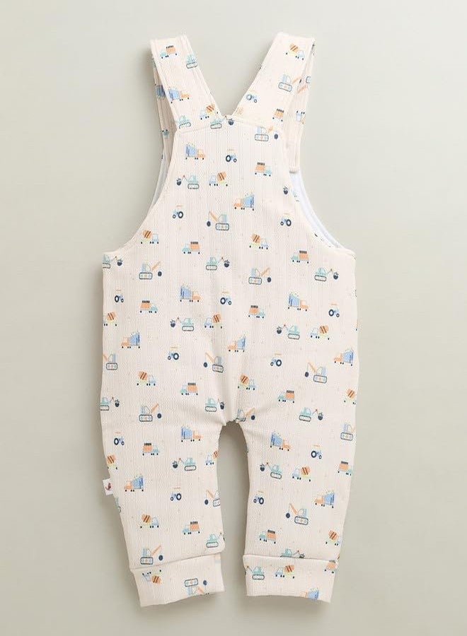 BUMZEE Boys Full Sleeves Romper Cream & Sky Blue - 9-12 Months (Peb10737E-crm) - Image 5