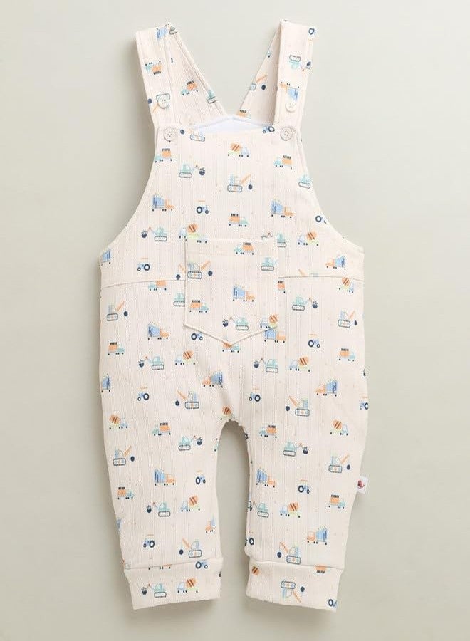 BUMZEE Boys Full Sleeves Romper Cream & Sky Blue - 9-12 Months (Peb10737E-crm) - Image 4