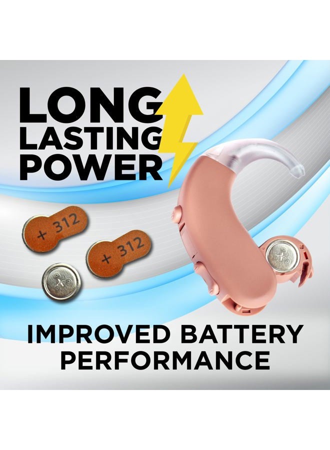 PowerMax Size 312 Hearing Aid Batteries, 60 Count Long-Lasting Battery Pack, Brown Long Tab for Easy Change - Image 3