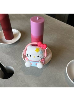 Cute Listening To Music KT Cat For Apple AirPods Pro Bluetooth Headphone Case 2/3 Generation Silicone Cartoon Protective Case Suitable-Color:Listen To Music KT Cat + Ring-Applicable Models:AirPods 3(2021)