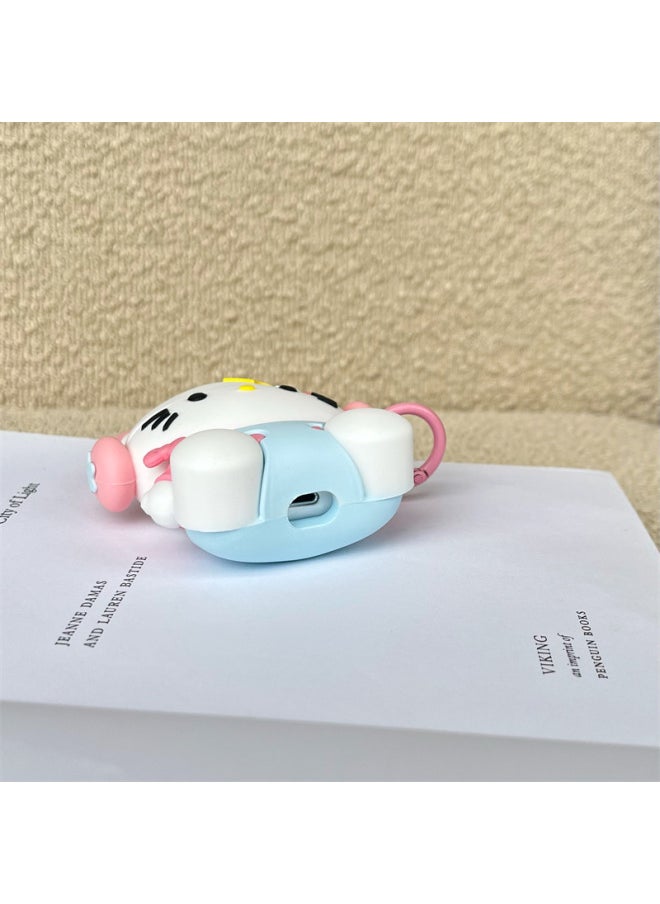Generic - Cute Listening To Music KT Cat For Apple AirPods Pro Bluetooth Headphone Case 2/3 Generation Silicone Cartoon Protective Case Suitable-Color:Listen To Music KT Cat + Ring-Applicable Models:AirPods 3(2021) - Image 1