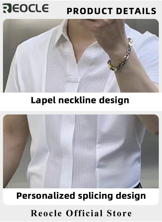REOCLE - Men's Polo Shirts Quick Dry Short Sleeve Golf Shirt Casual Moisture Wicking Shirt Business Polo Shirt Athletic Performance Polo Shirt - Image 1