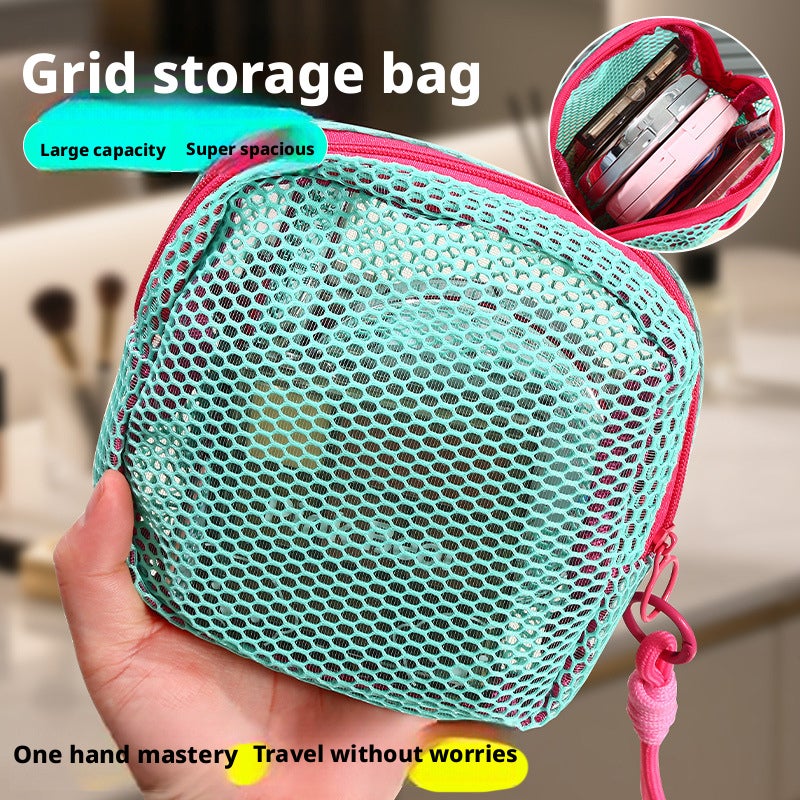 Lightweight Mesh Travel Cosmetic Bag - Large Capacity Organizer - Image 5