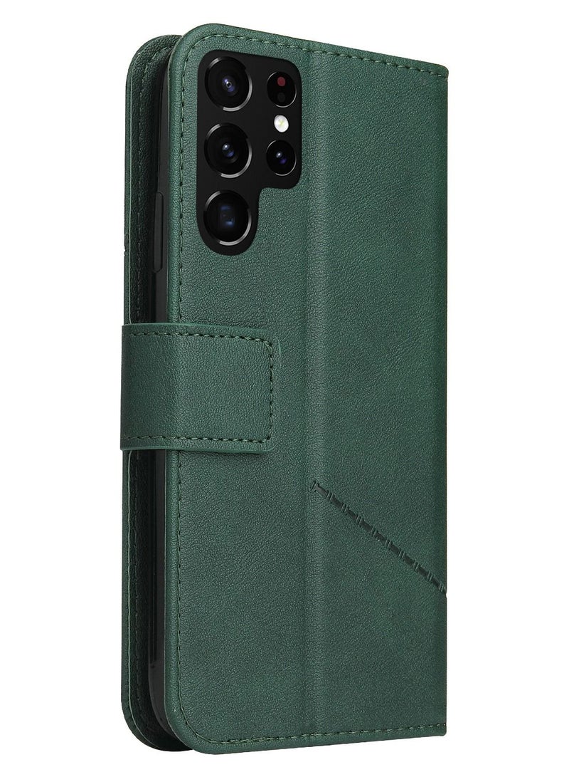 Suteni Magnetic Clasp Flip Cover Card Slots Leather Phone Case for Samsung - Image 1