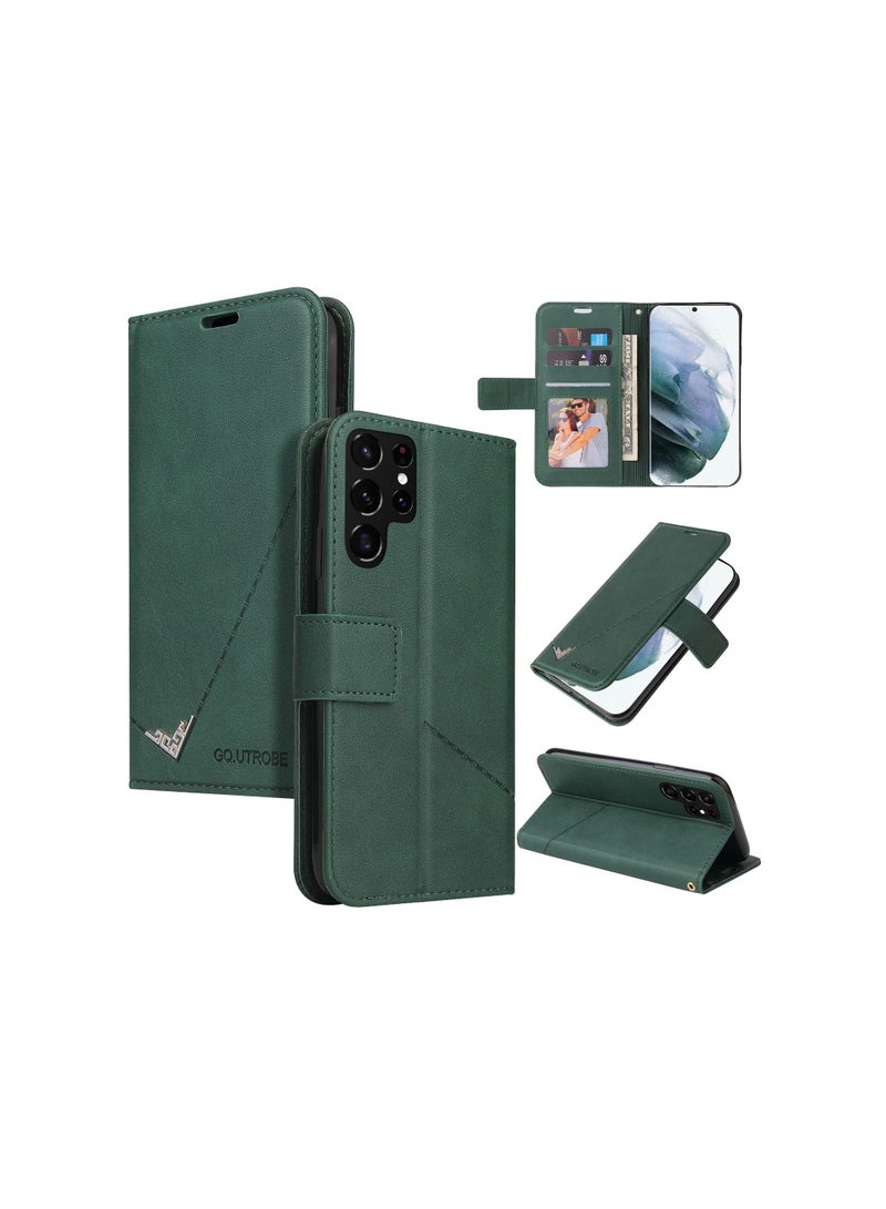 Suteni Magnetic Clasp Flip Cover Card Slots Leather Phone Case for Samsung - Image 3