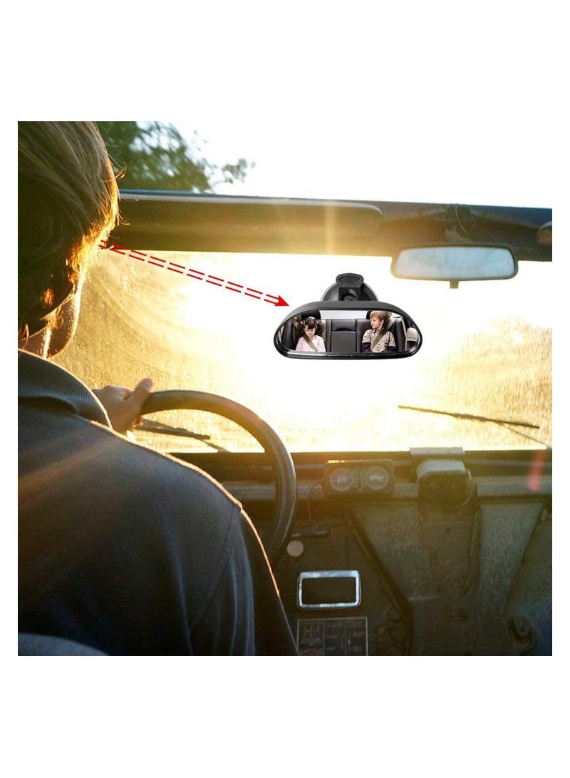 مرآة المقعد الخلفي للسيارة للأطفال، مرآة الرؤية الخلفية القابلة للتعديل بزاوية 360 درجة مع كوب شفط قوي لسلامة الطفل من أجل رؤية واضحة للطفل في مقعد السيارة المواجه للخلف - Image 5