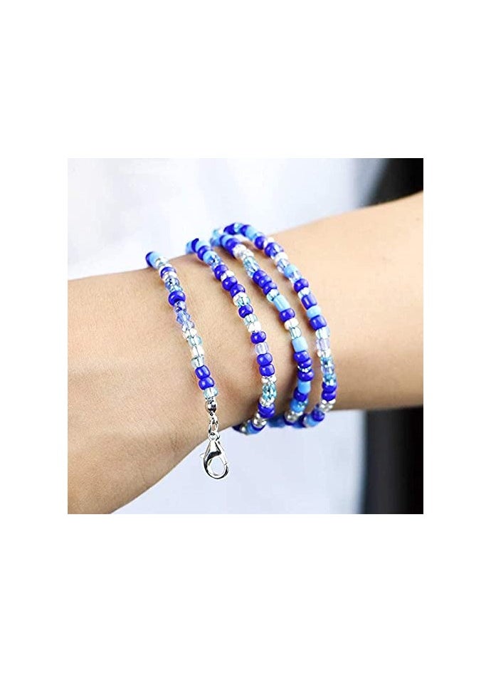 Generic - Colorful Beaded Face Mask Lanyards Set of 6 for Eyeglasses and DIY Projects - Image 1