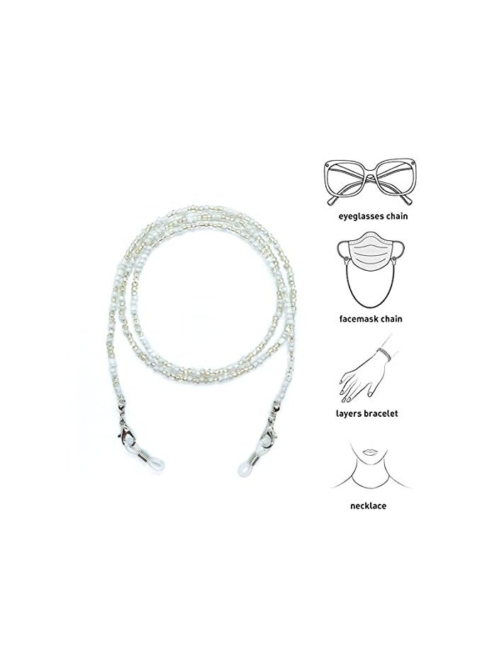 Generic - Colorful Beaded Face Mask Lanyards Set of 6 for Eyeglasses and DIY Projects - Image 1