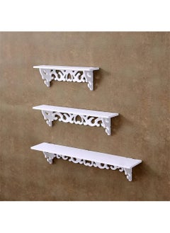 LINGWEI Floating Shelves Wall Decorative Shelf Display Ledge Storage Rack Wall Shelves For Bathroom Kitchen Bedroom Living Room(3pcs set)  - Image 5