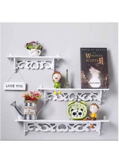 LINGWEI Floating Shelves Wall Decorative Shelf Display Ledge Storage Rack Wall Shelves For Bathroom Kitchen Bedroom Living Room(3pcs set)  - Image 4