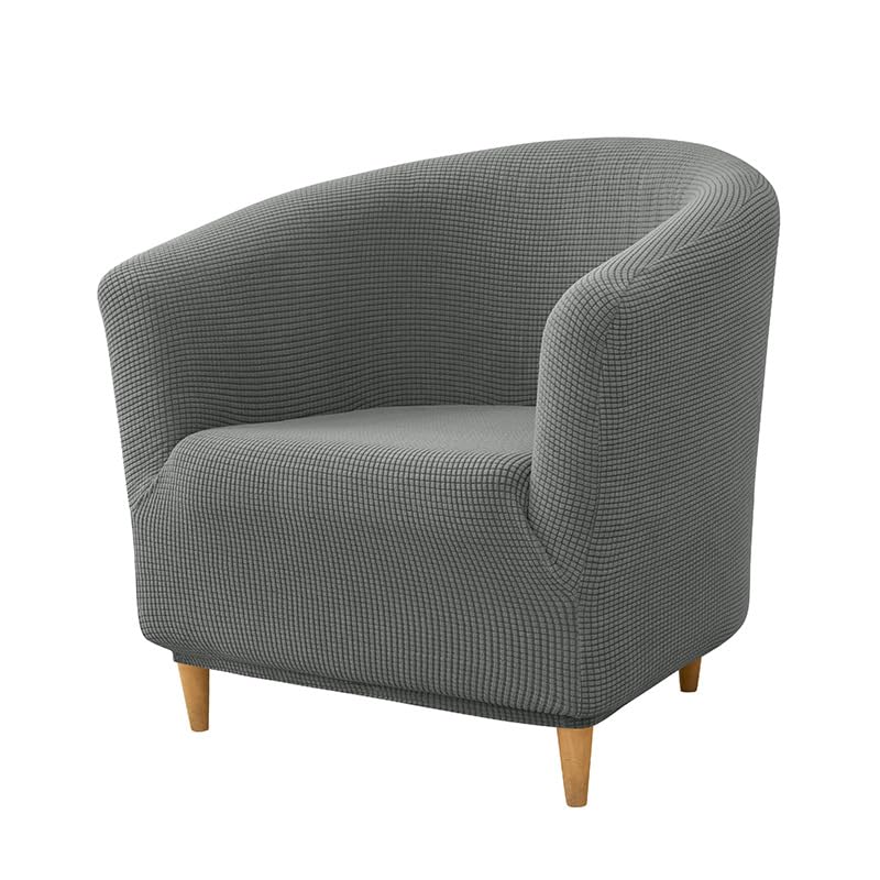 Elastic jacquard decorative armchair cover single sofa protective cover bedroom study office chair soft cover  Dark Grey - Image 1