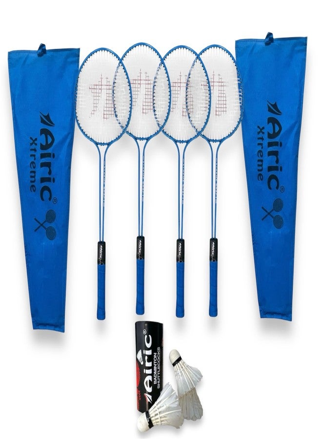 Airic Xtreme Double Shaft Raquets with Feather Shuttles Badminton Kit - Image 2