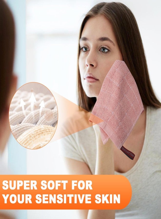 INFICRIME Washcloths 6 Pack 100% Cotton Washcloths for Face and Body, Soft Absorbent Face Towels 12x12 Inch, Thick Quick Dry Wash Cloths for Shower, Baby, Makeup Removal, Gym Use - Image 3