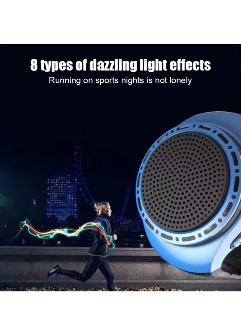 AROAQ U6 Wrist Watch Bluetooth Speaker, High Volume Running Sports Bracelet Speaker, Cool Lightening Wireless Subwoofer With Multi Function MP3 Player And FM Radio For Hiking, Climbing, (Blue, Round)  - Image 3