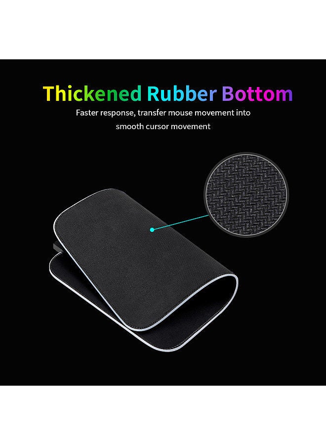 RGB Luminous Mousepad RGB Backlight Mouse Pad Adjustable Luminescence Modes Non-slip Mouse Pad 350*250*4mm