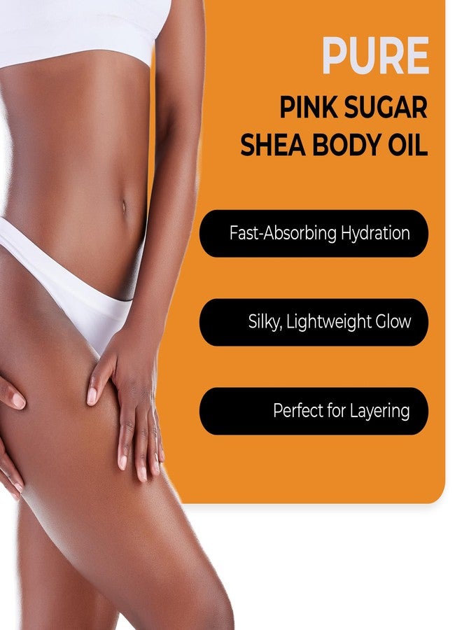 RA COSMETICS Shea Body Oil, Pink Sugar – Lightweight African Body Oil with Unrefined Shea Nut Oil from Ghana – Hydrating Moisturizer for Dry Skin – Softens & Smoothes Skin from Head to Toe – 2oz - Image 2