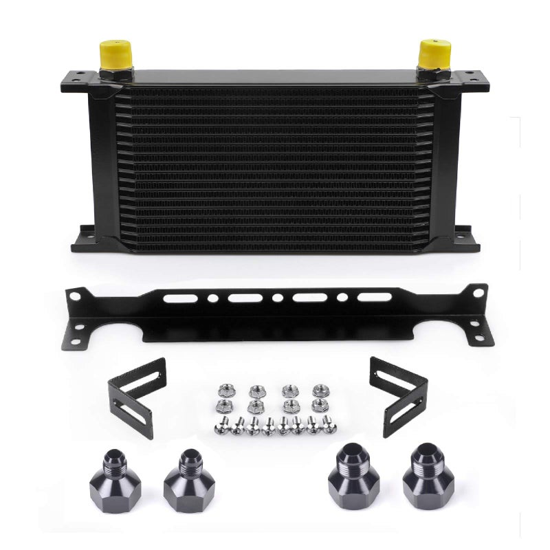 ZHSYMX AN1010AN Stacked Plate Oil Cooler Universal Engine Transmission British Radiator Oil Cooler Condenser Aluminium Alloy Black 19 Row - Image 3