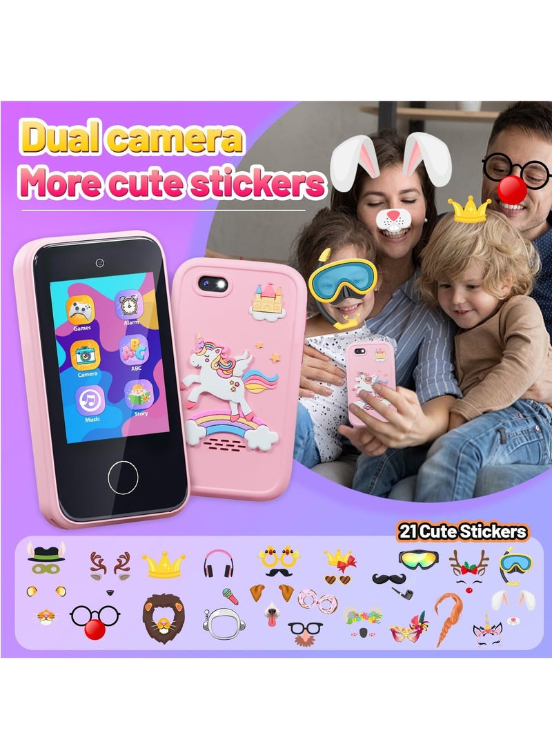 Kids Smart Phone Toys for Girls Boys Ages 3-7, Dual Camera, Educational Games, MP3 Music Player, Includes 8GB SD Card, Perfect Birthday Gifts - Image 2