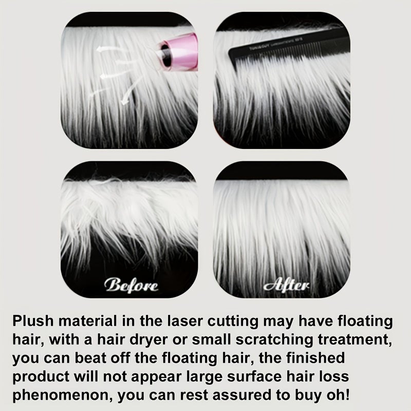شريط فرو صناعي أبيض بطول 29 بوصة لاستخدامه في التنكر ولحية بابا نويل - Image 5