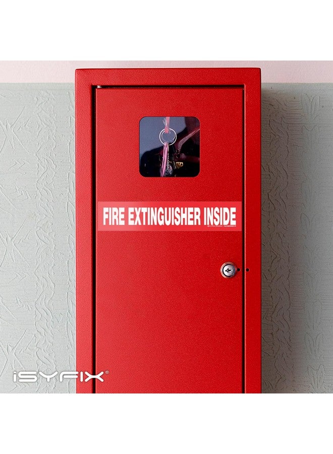 iSYFIX Fire Extinguisher Inside Sticker Sign - 10 Pack 9X1.7 Inch - Self-Adhesive Vinyl Decals, Laminated For Uv, Weather, Scratch, Fade Resistance, For Cars, Trucks, Trailers, Rv'S And Vehicles  - Image 2