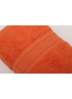 White Rose مناشف بريكس - 500 جرام لكل متر مربع - 100% قطن تيري - منشفة حمام 80x160 سم - لمسة فاخرة - جفاف سريع - امتصاص فائق - برتقالي  - Image 5