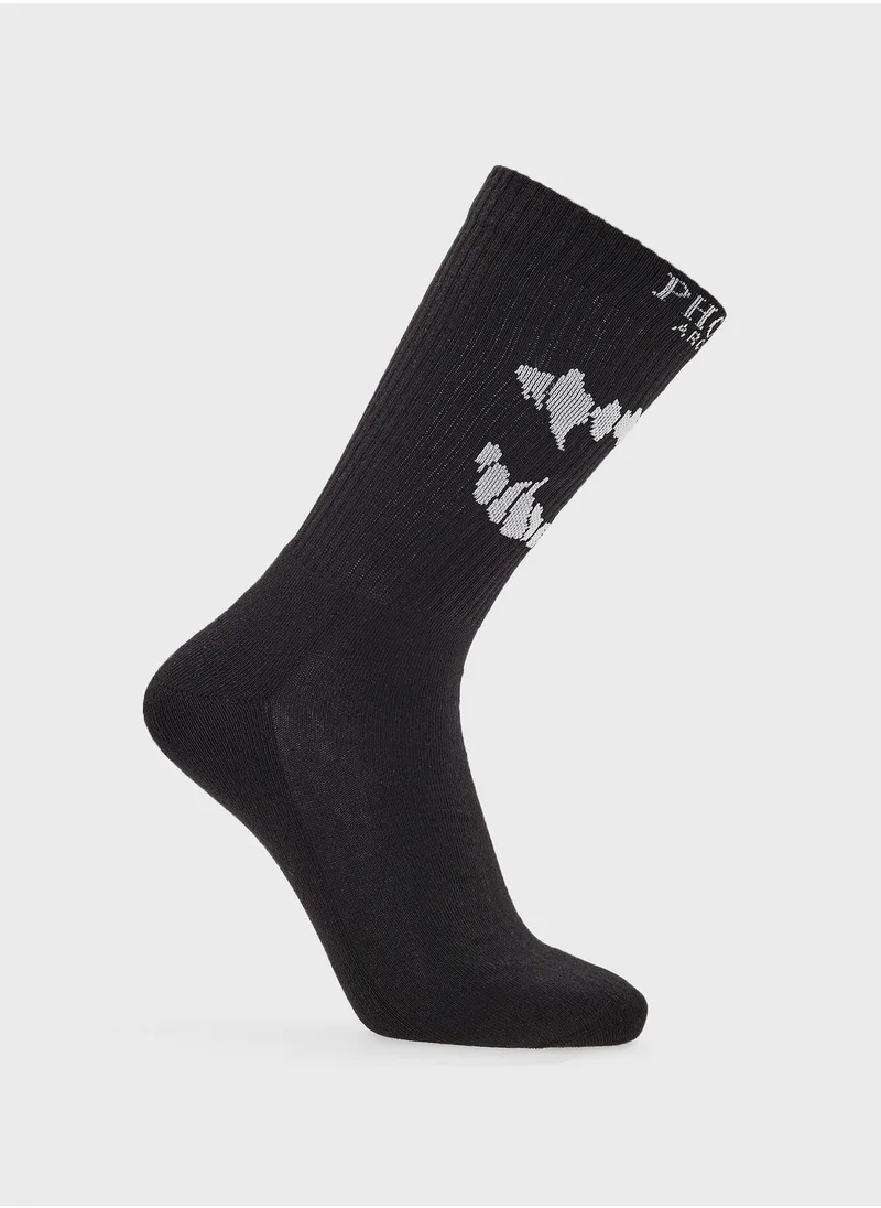 phobia Mouth Printed Socks