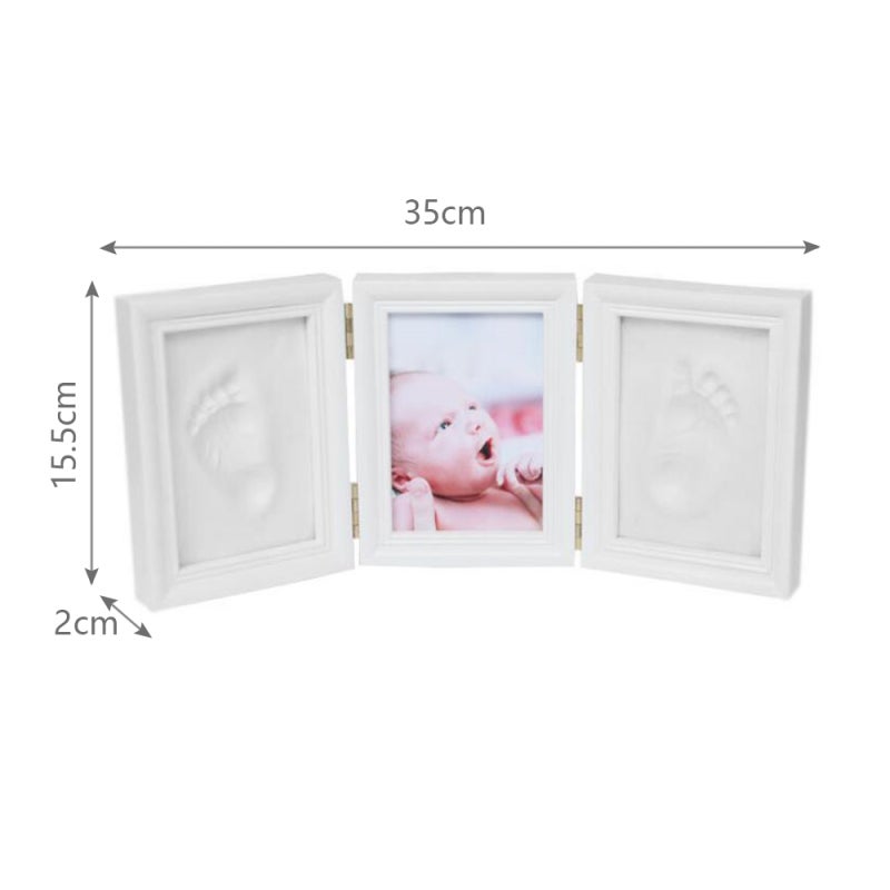Baby Handprint And Footprint Kit: White Hand-Finished Wooden Frame - Cherish Newborn Moments, Capture Pet Paw Prints for New Parents, Baby Shower Gifting - Image 5